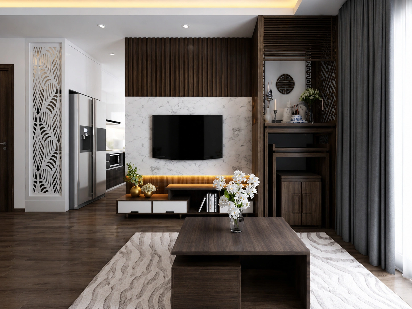 Mẫu thiết kế nội thất cho căn hộ chung cư xu hướng 2024