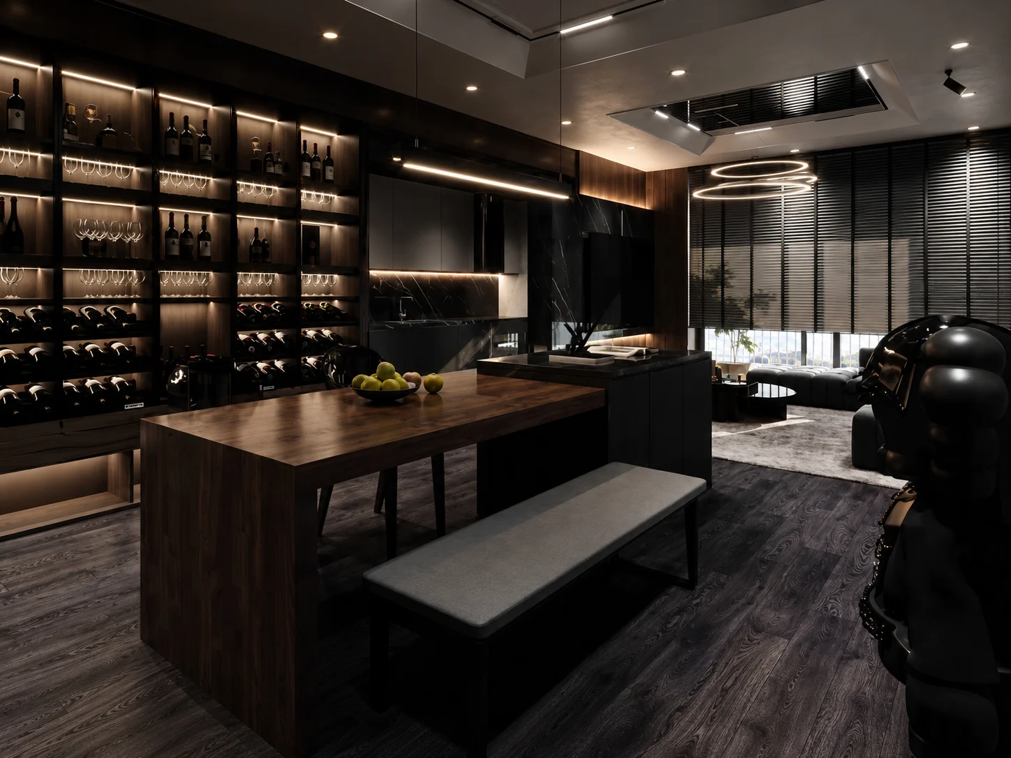 mẫu thi công nội thất phòng bếp chung cư vinhomes central park