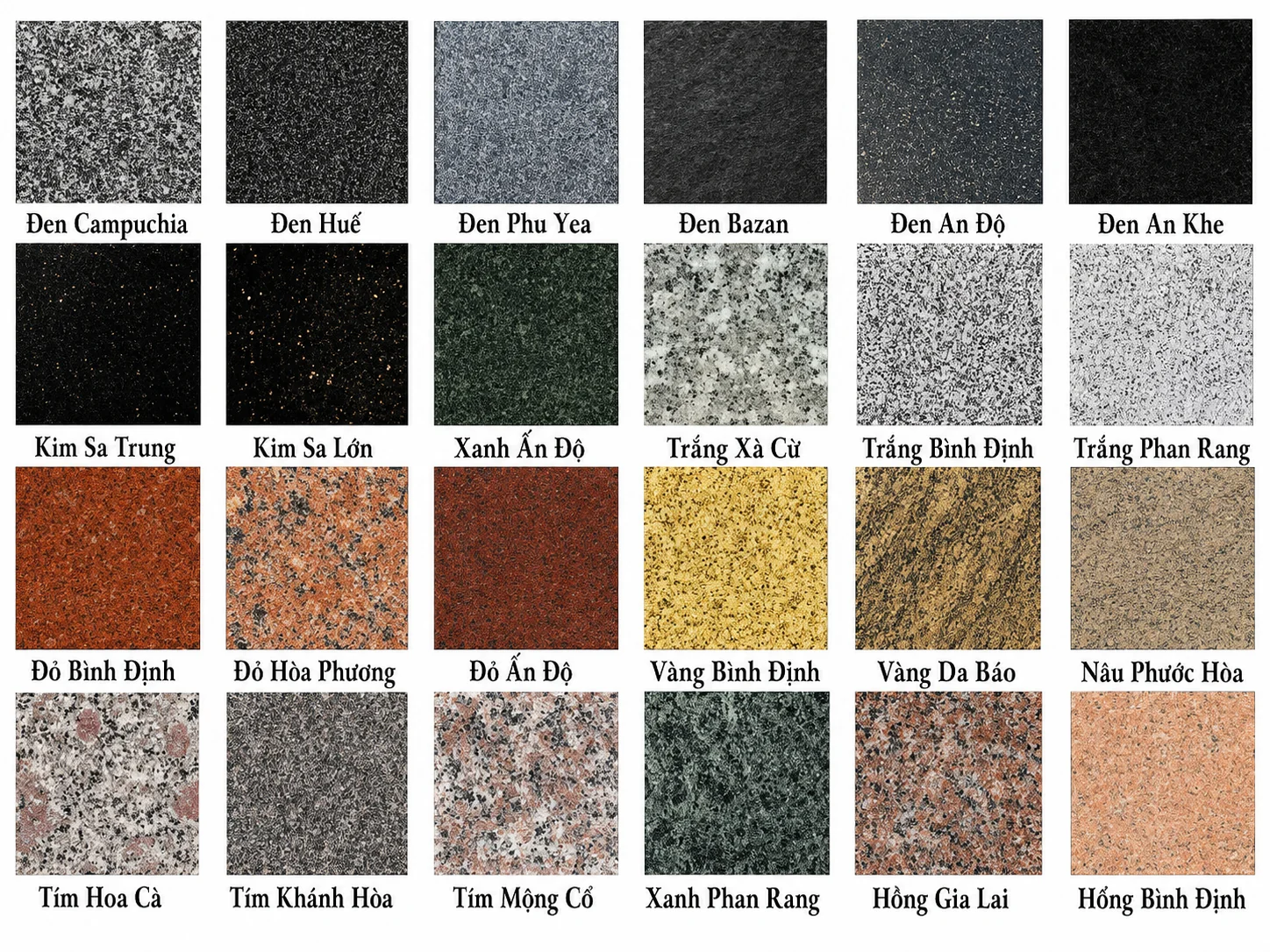 vật liệu đá thi công nội thất phòng bếp đá granite