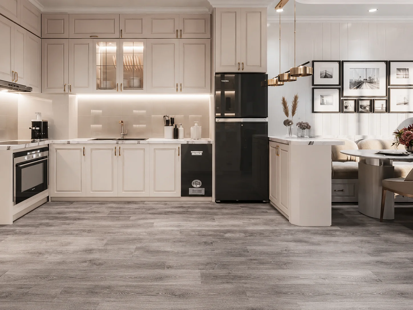 mẫu thi công nội thất phòng bếp chung cư vinhomes grand park