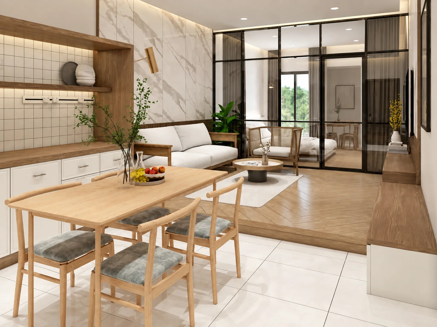 Thiết kế nội thất chung cư 45m2