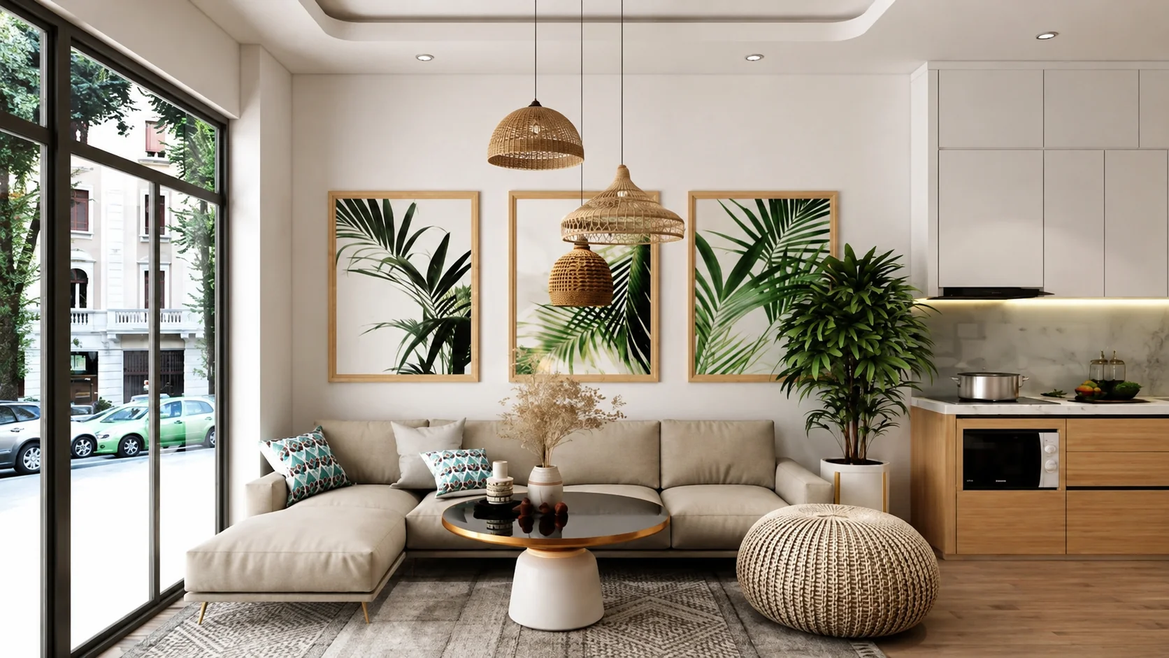 thiết kế nội thất chung cư 2 phòng ngủ