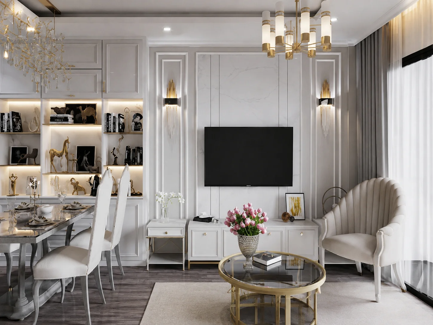 Thiết kế nội thất chung cư 2 phòng ngủ