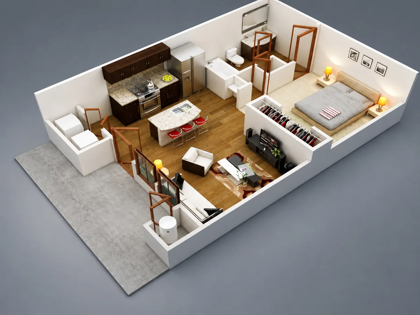 Thiết kế nội thất chung cư 50m2