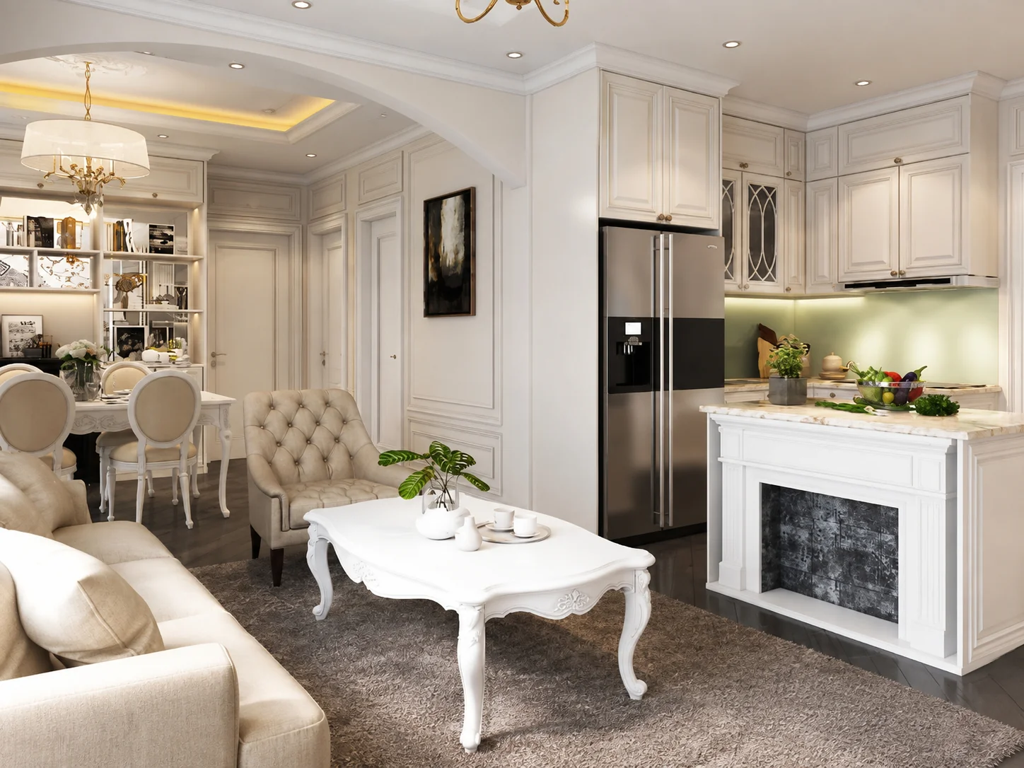 Thiết kế nội thất chung cư 2 phòng ngủ