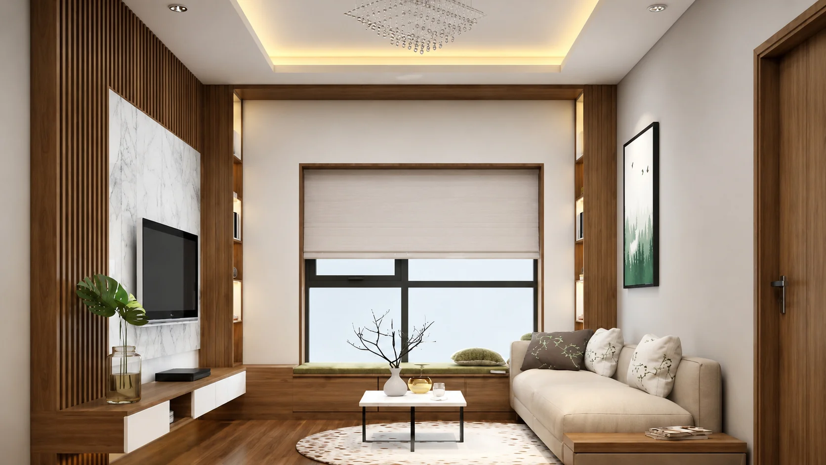 Thiết kế nội thất chung cư 2 phòng ngủ