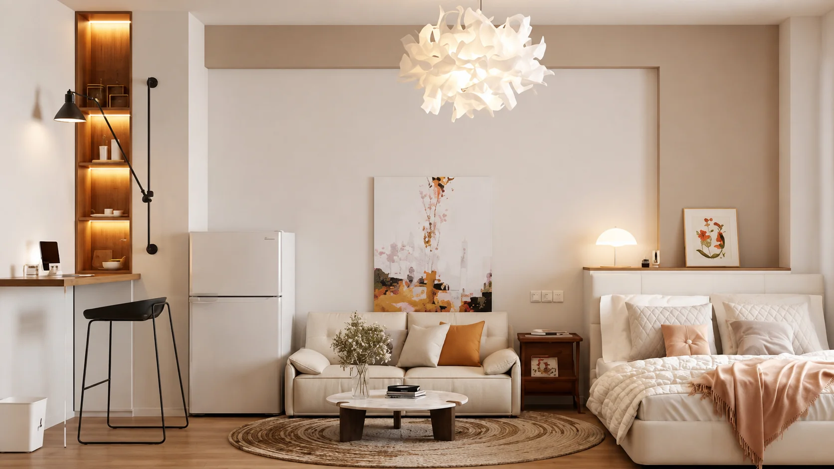 ật Mí 5 Mẫu Thiết Kế Nội Thất Chung Cư Mini 25m2 Siêu Tiện Nghi