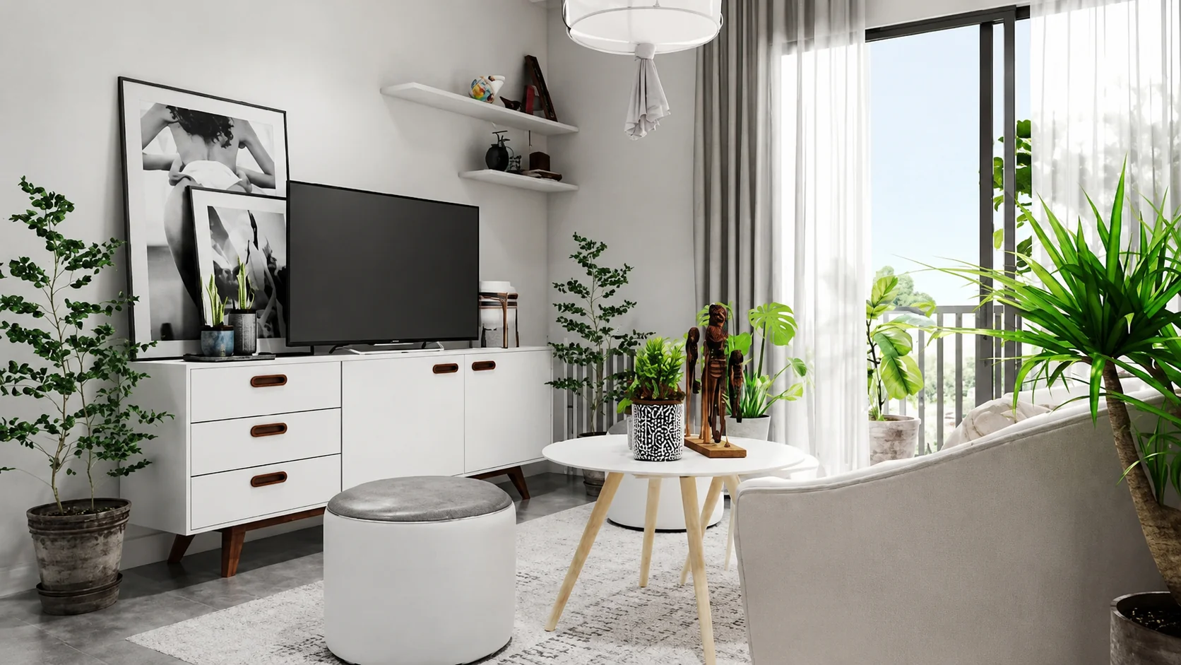 Trang trí phòng khách 15m2