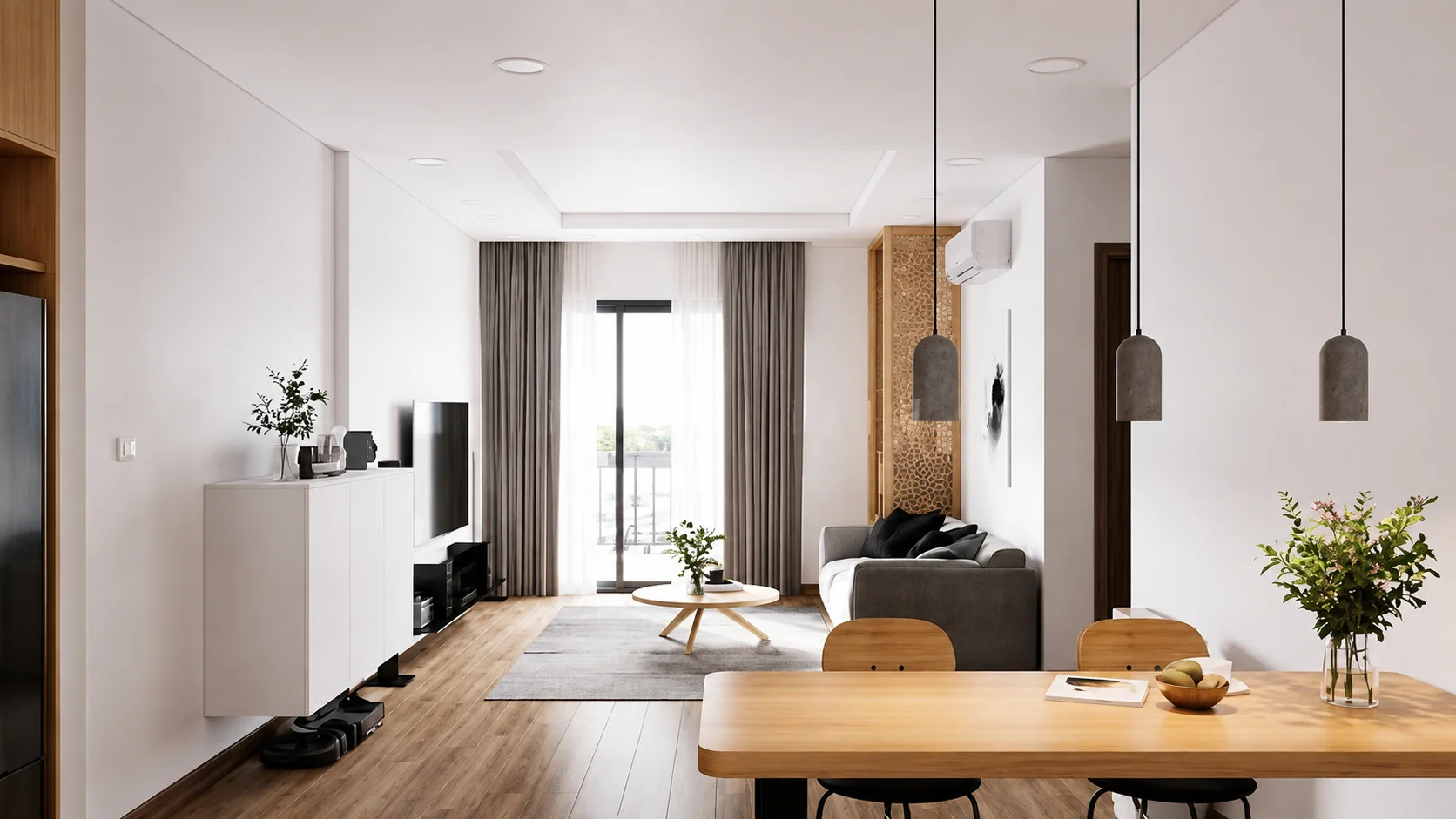 Trang trí phòng khách 15m2
