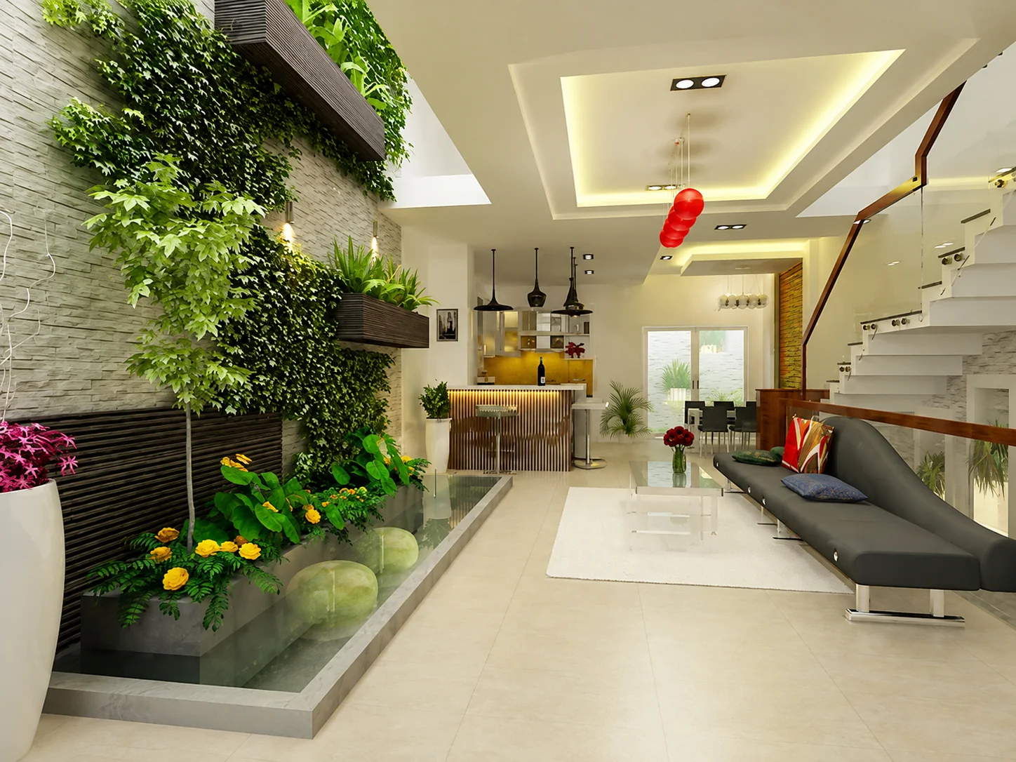 Mẫu Thiết Kế Giếng Trời Hiện Đại Đẹp 2026