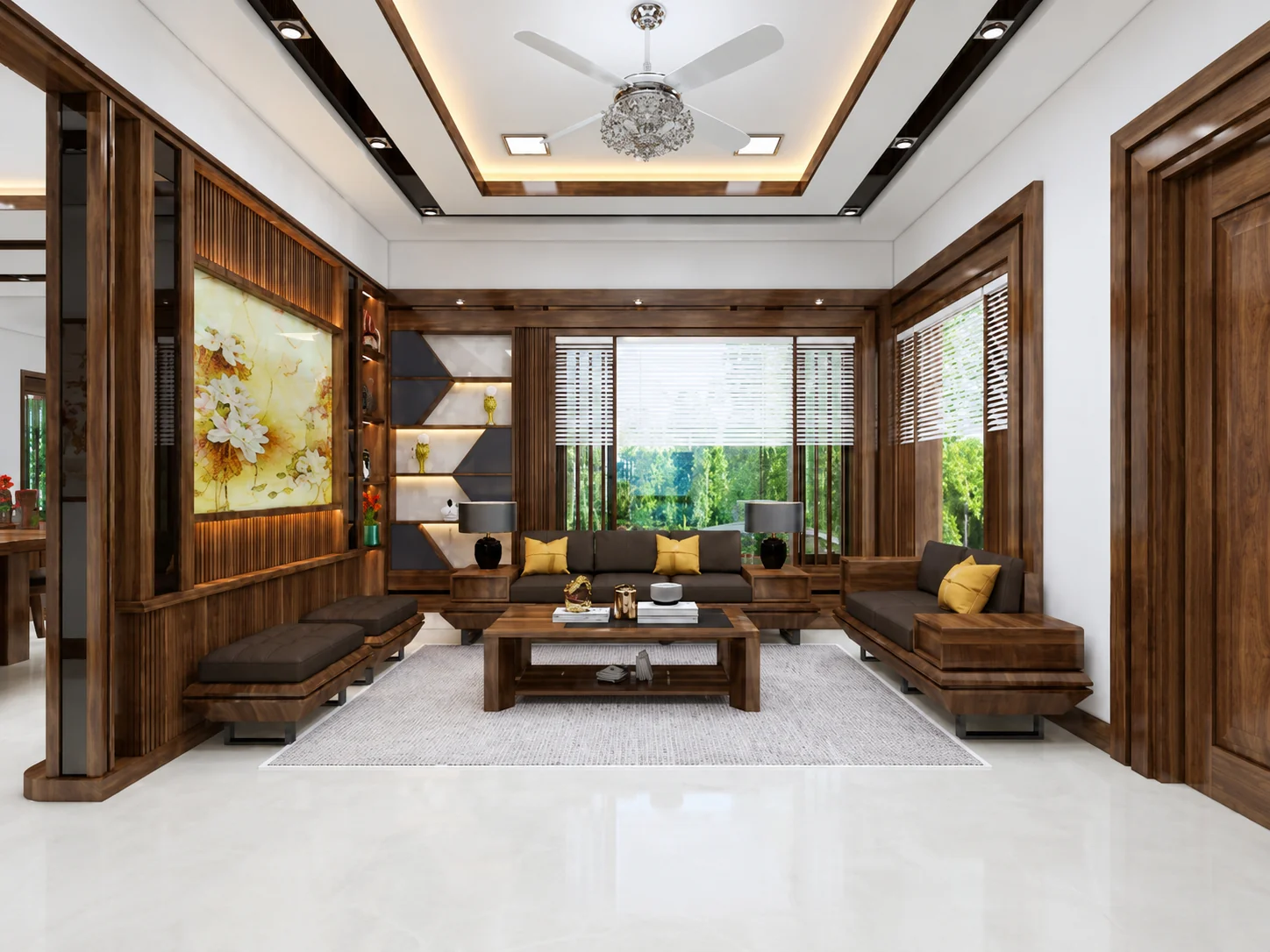 Nội thất phòng khách biệt thự hiện đại sang trọng