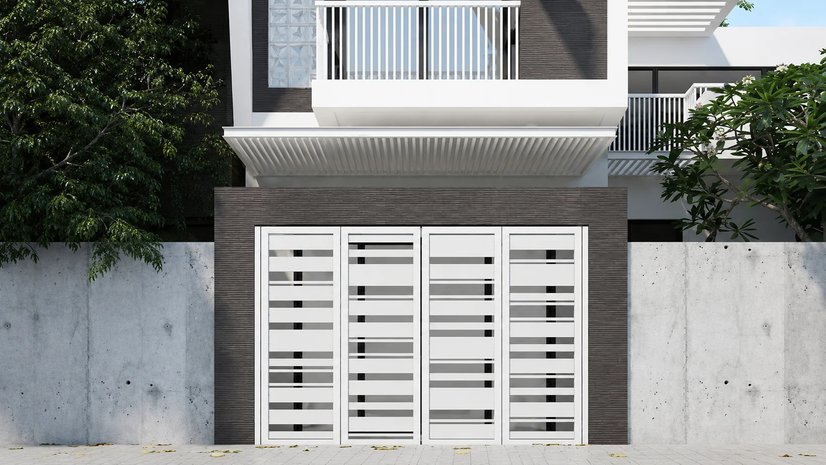 thiết kế cổng nhà phong thủy