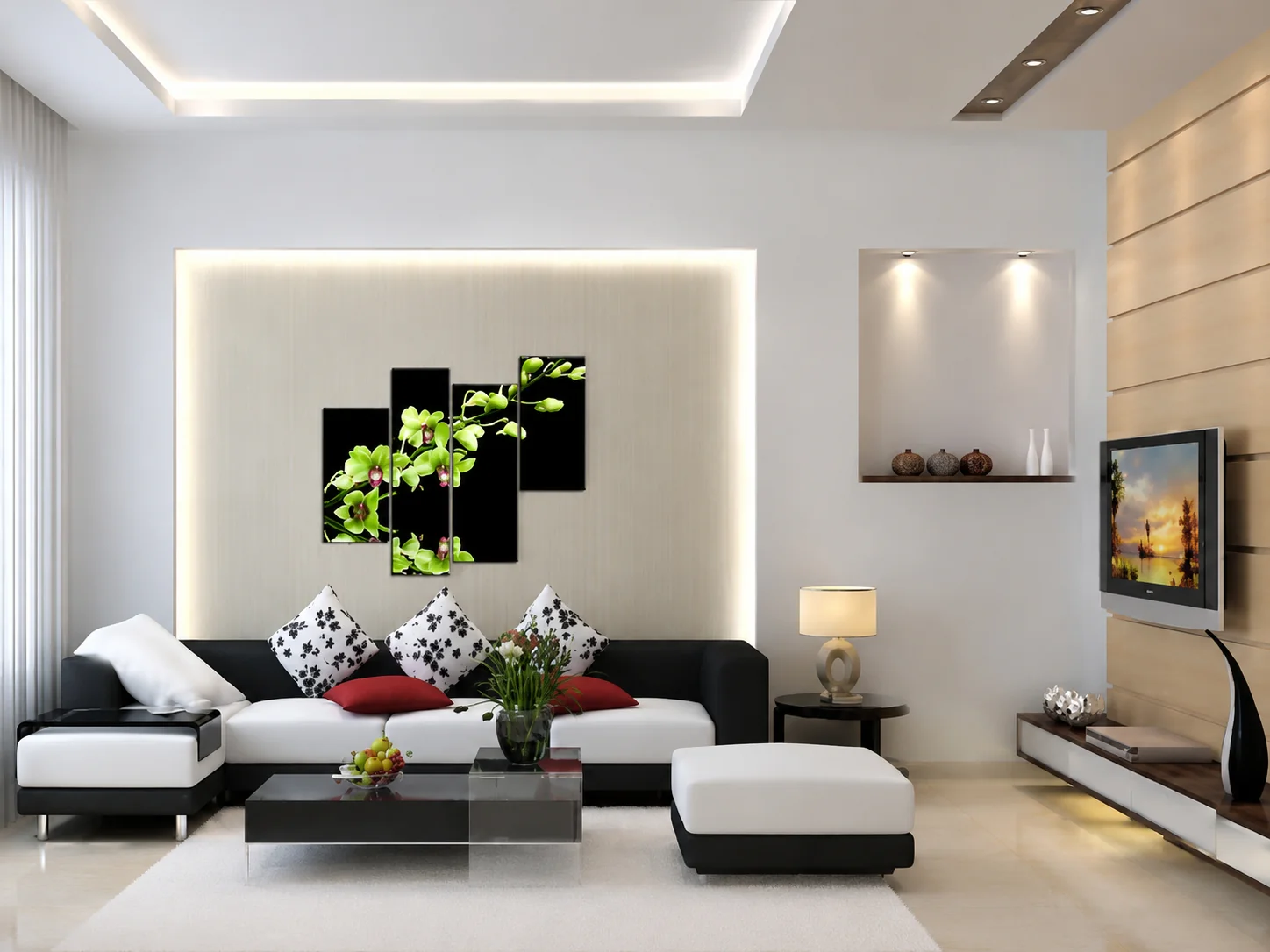 Trang trí âm tường phòng khách đẹp
