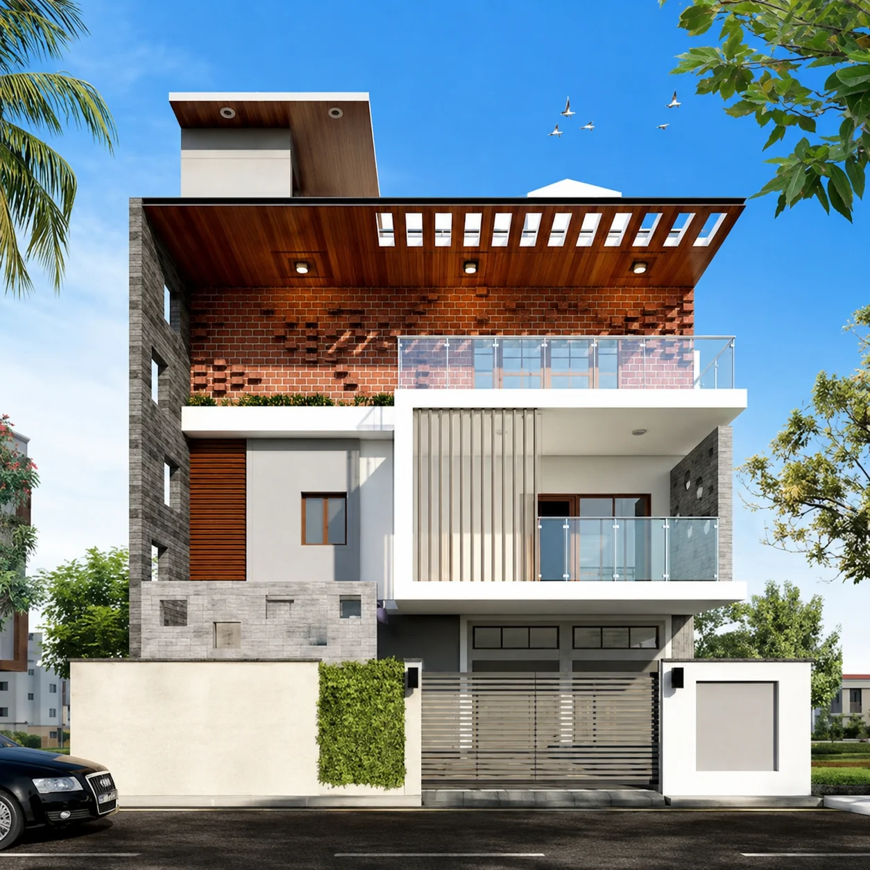 Mẫu nhà phố được thiết kế theo phong cách đương đại ấn tượng