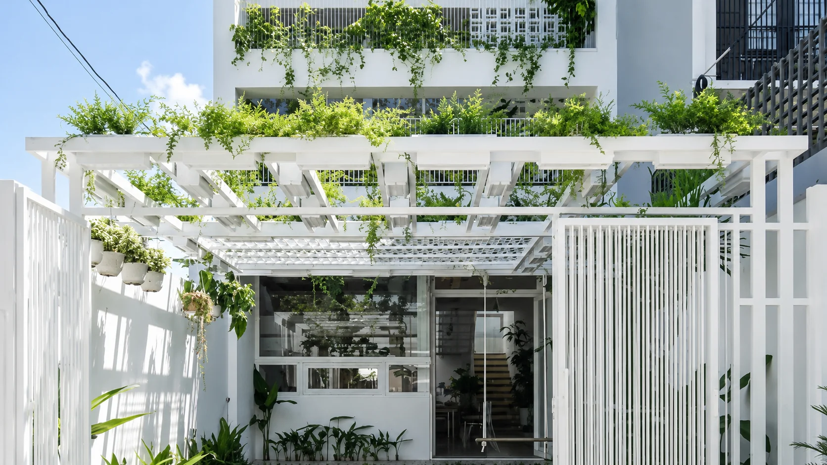 thiết kế cổng nhà phong thủy