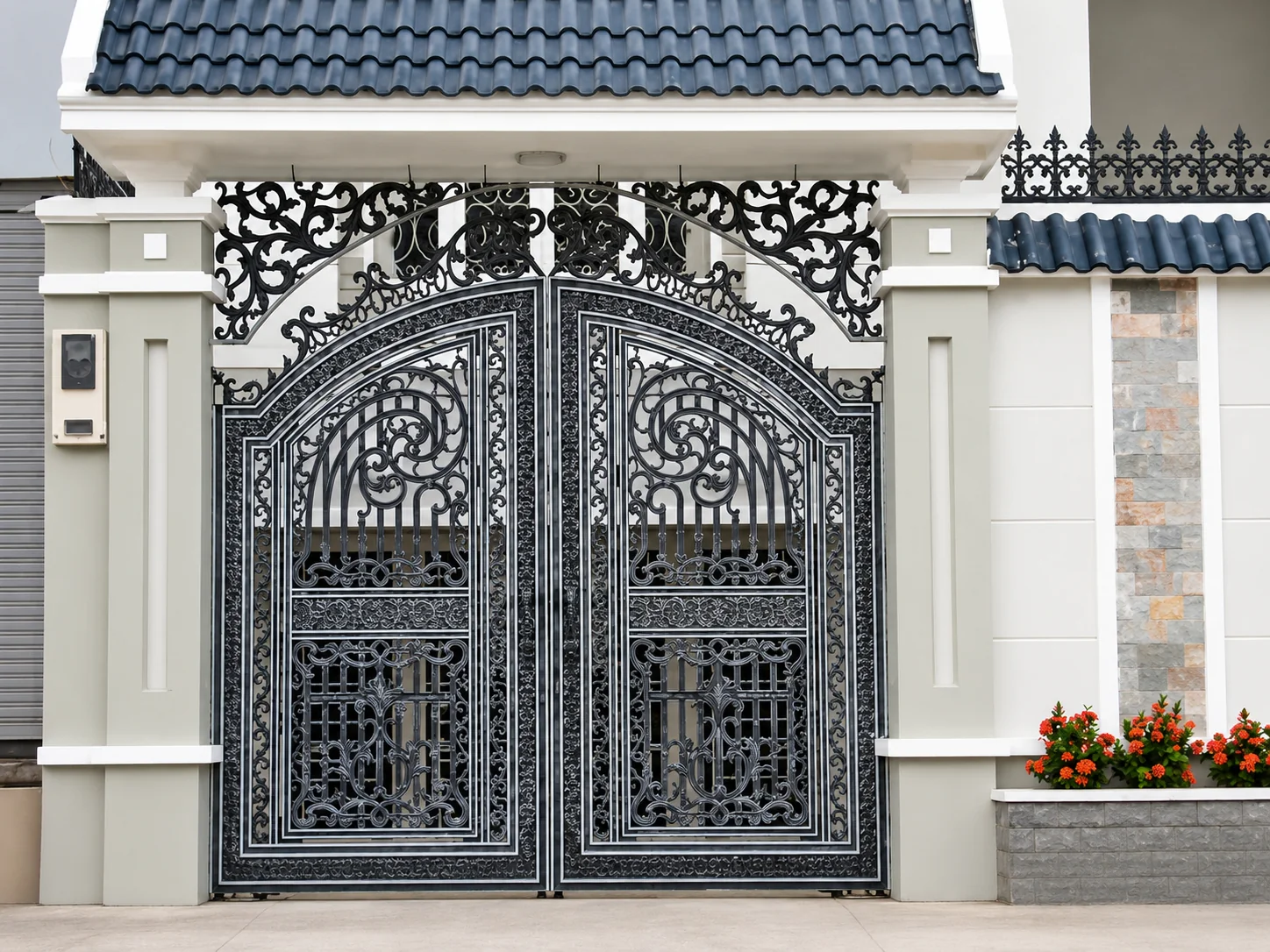 thiết kế cổng nhà phong thủy