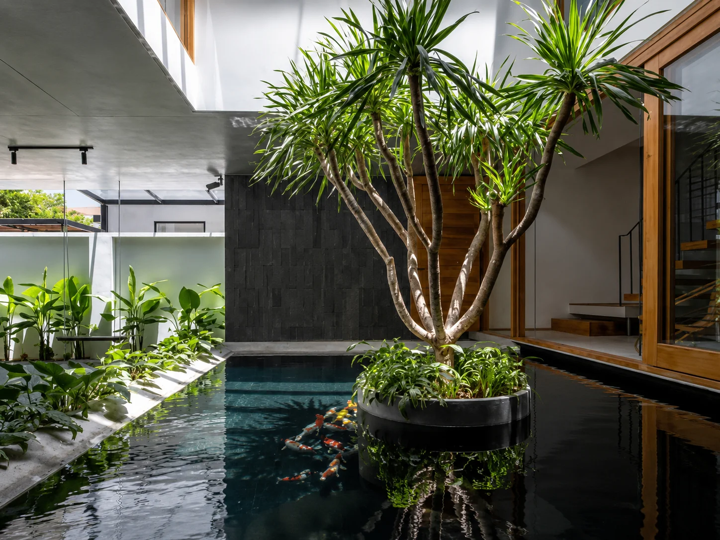 Mẫu thiết kế nội thất giếng trời
