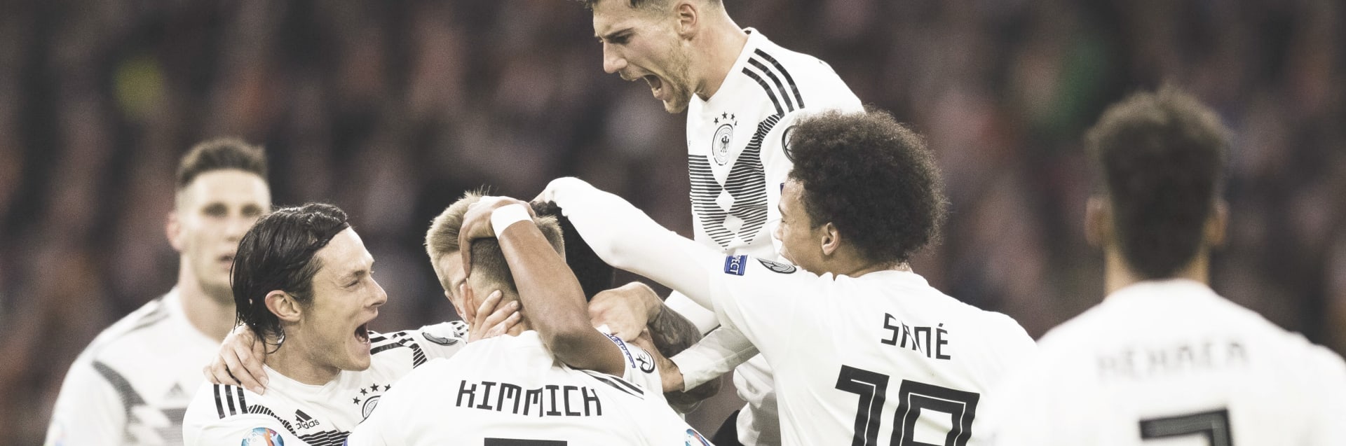 Amsterdam, 24.03.2019 Torjubel: Nico Schulz (Deutschland), Joshua Kimmich (Deutschland), Leon Goretzka (Deutschland), Leroy Sane (Deutschland) Niederlande - Deutschland *** Amsterdam 24 03 2019 Torjubel Nico Schulz Germany Joshua Kimmich Germany Leon Goretzka Germany Leroy Sane Germany Netherlands Germany