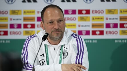 DFB U21-Nationalmannschaft, Maerz 2024 DFB, Deutscher Fussball-Bund, DFB U21-Nationalmannschaft, Maerz 2024, Stadion an der Gellertstrasse, Chemnitz, Abschlusstraining vor dem Laenderspiel in der UEFA EURO-Qualifikation gegen Kosovo, Markus Beer, (Pressesprecher), Chemnitz, 21.03.2024, Foto: Thomas Boecker/DFB