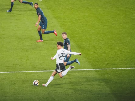 Leroy Sané - inside kick © Philipp Reinhard Leroy Sané shoots an inside kick during a match of the german national football team.