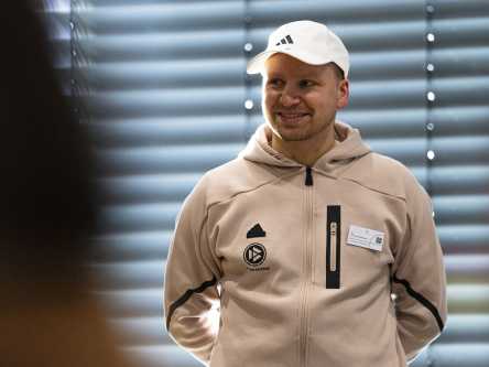 DFB, Deutscher Fussball-Bund, DFB-Akademie, DFB Fortbildung Fussballmedizin 2025, Dr. med. Leonard Achenbach, Frankfurt am Main, 14.01.2025, Foto: Thomas Boecker/DFB