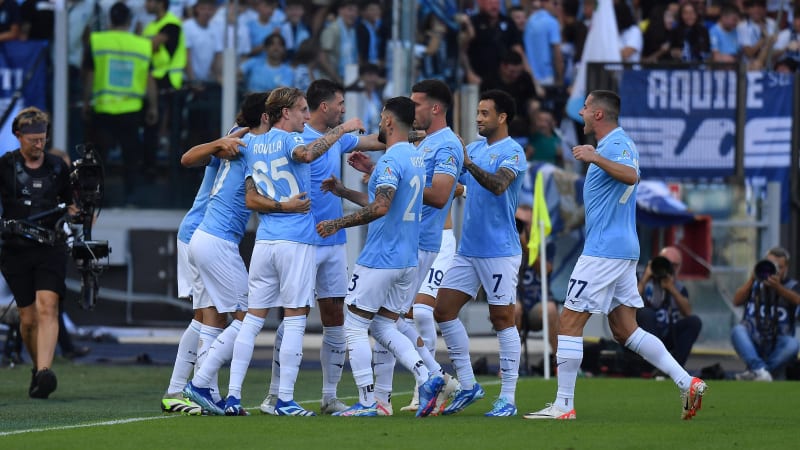 Lazio beim Torjubel in der Serie A.