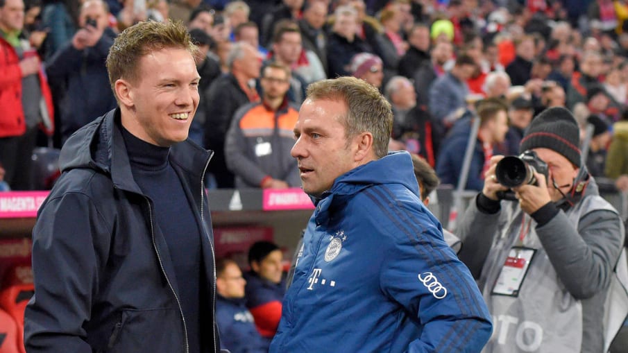 Hansi Flick und Julian Nagelsmann im Gespräch © imago Hansi Flick und Julian Nagelsmann im Gespräch