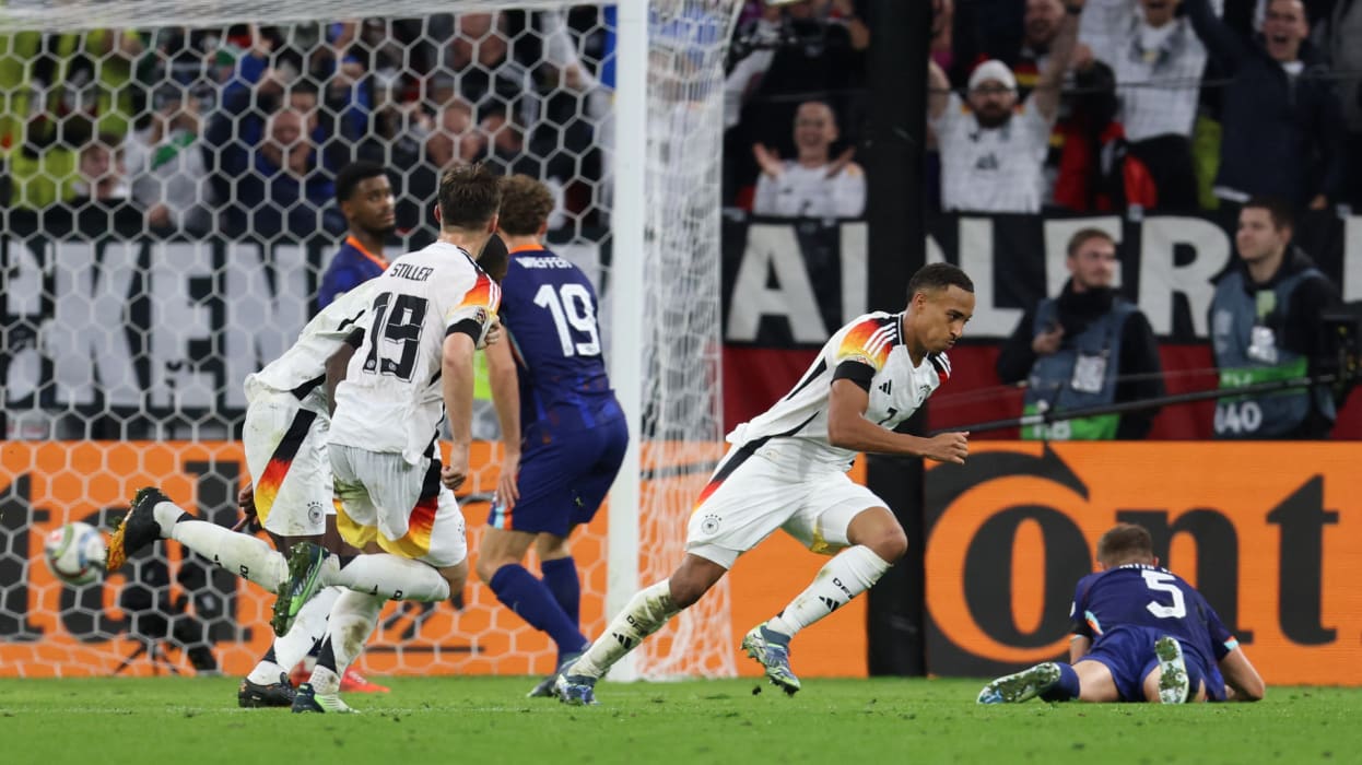 Jamie Leweling, Jubel, Deutschland, Niederlande, Allianz Arena