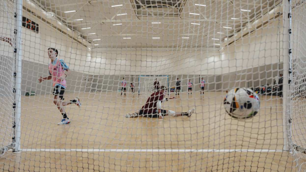FRANKFURT AM MAIN, GERMANY - JANUARY 19: A general view during a U19 Germany training sessions at DFB-Campus on January 19, 2025 in Frankfurt am Main, Germany. (Photo by Fabio Deinert/Getty Images for DFB)