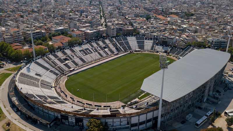 Griechenland - Deutschland THESSALONIKI, GREECE - SEPTEMBER 03: An aerial view of Toumba Stadium on September 03, 2020 in Thessaloniki ,Greece. (Photo by Athanasios Gioumpasis/Getty Images)