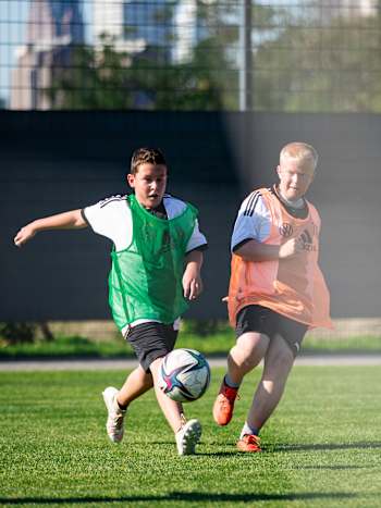 Der beste Tag am DFB-Campus, Kinderfussball am Campus, Frankfurt am Main, 10.08.2023, Foto: Yuliia Perekopaiko/DFB