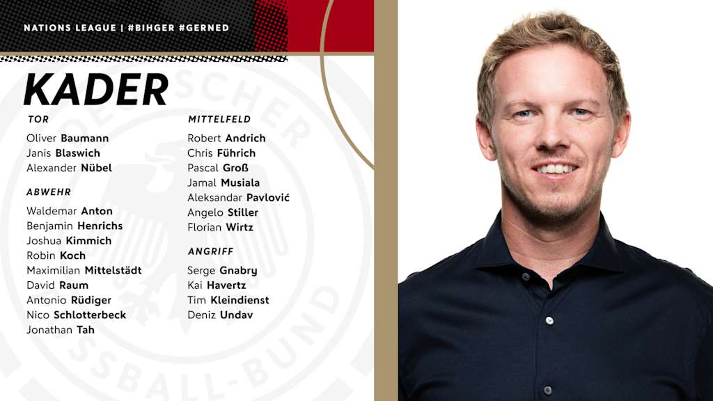 Kadernominierung, DFB-Länderspiele