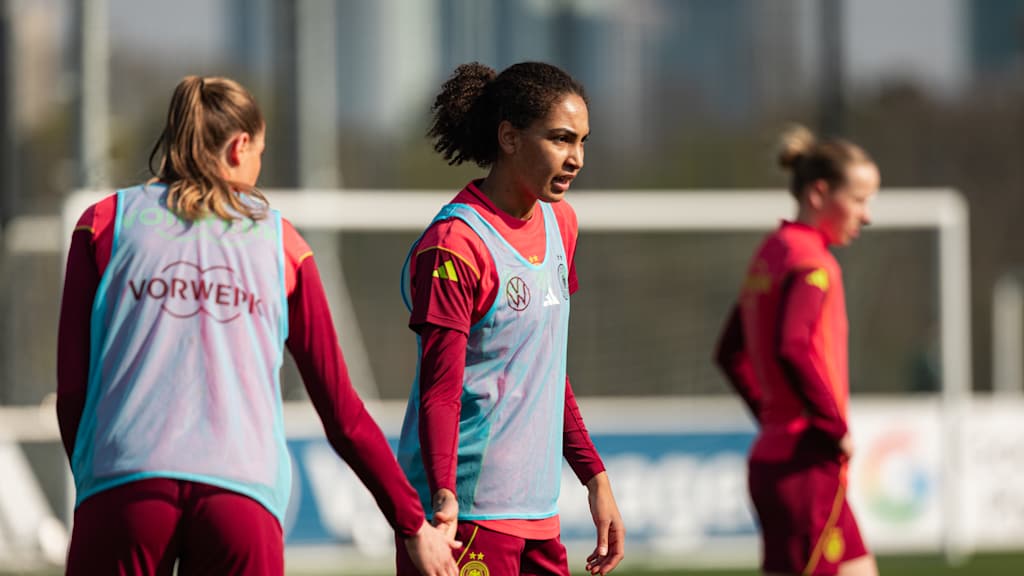 DFB Frauen-Nationalmannschaft, German Womens National Team, Trainings Vorbereitung zur UEFA Women's Nations League, Cora Zicai, DFB-Campus, Frankfurt am Main, 02.04.2025,  Foto: Yuliia Perekopaiko/DFB