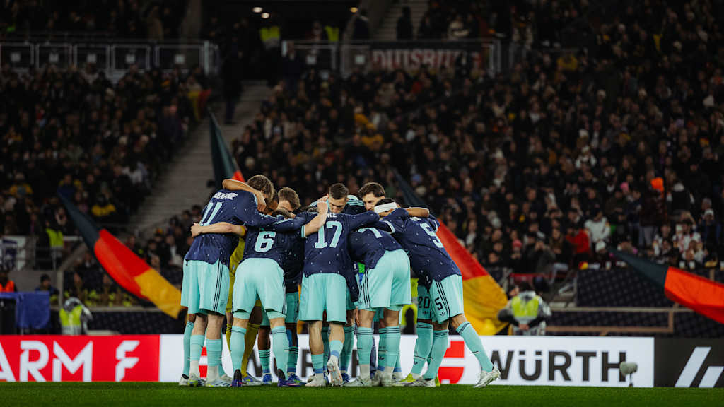 Deutschland - Ghana, 30.03.2026 Nick Woltemade, Jonathan Tah, Kai Havertz, Alexander Nuebel, Nico Schlotterbeck, Pascal Gross, Nathaniel Brown, Joshua Kimmich, Angelo Stiller, Serge Gnabry und Florian Wirtz.Freundschaftsspiel: Deutschland - Ghana, 30.03.2026 Friendly match: Germany vs Ghana, March 30, 2026Abdruck+jede Verwendung ausserhalb des DFB / Deutschen Fussball-Bund nicht gestattet.
