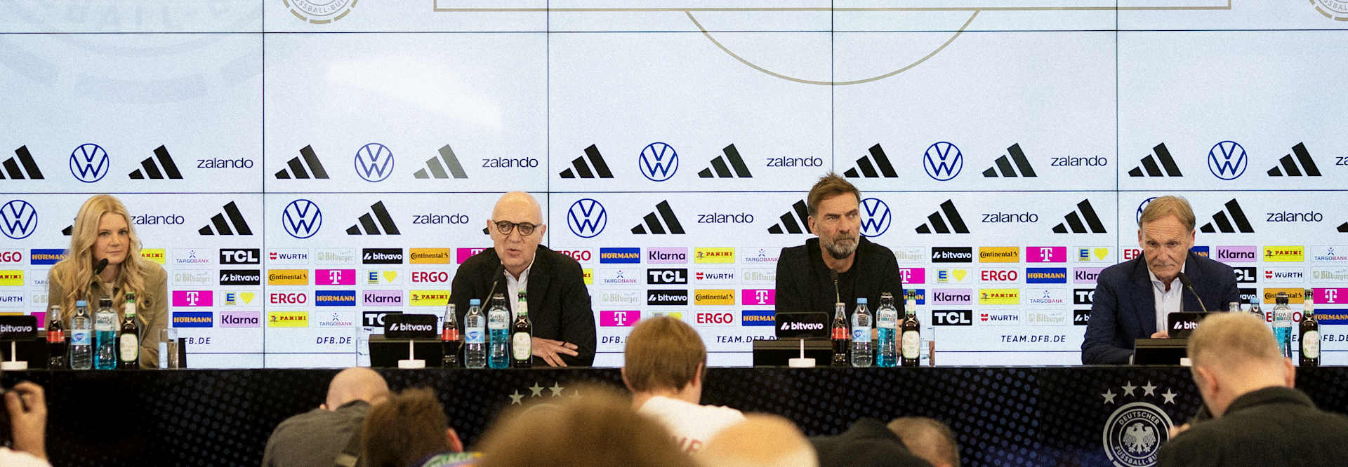 DFB, Frankfurt, 24.07.2026 Pressekonferenz mit DFB-Präsident und Bundestrainer