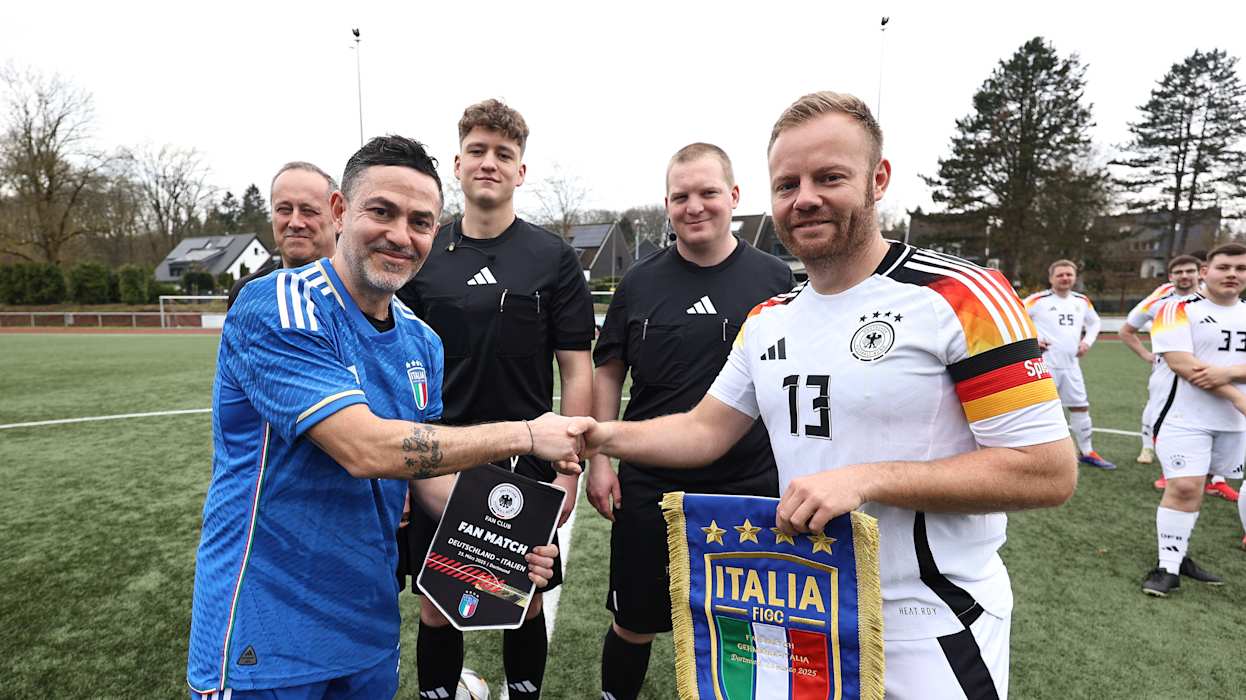 Germany v Italy - Fan Club National Team DORTMUND, GERMANY - MARCH 23: General views during the fan match of Fanclub National Team between Germany and Italy at Eintracht Stadion Holzen on March 23, 2025 in Dortmund, Germany. (Photo by Christof Koepsel/Getty Images)