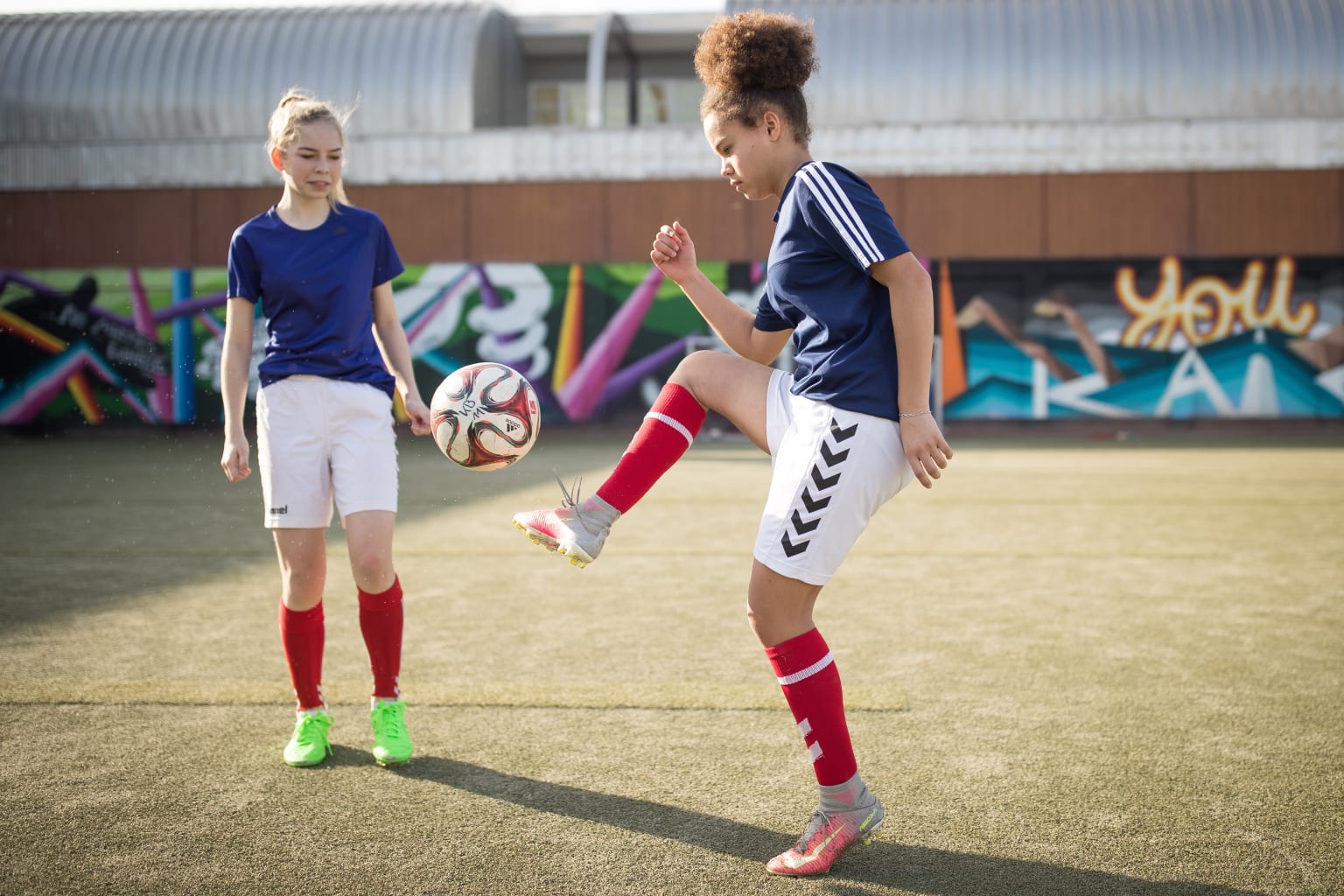 Ein Fußballer auf dem Spielfeld