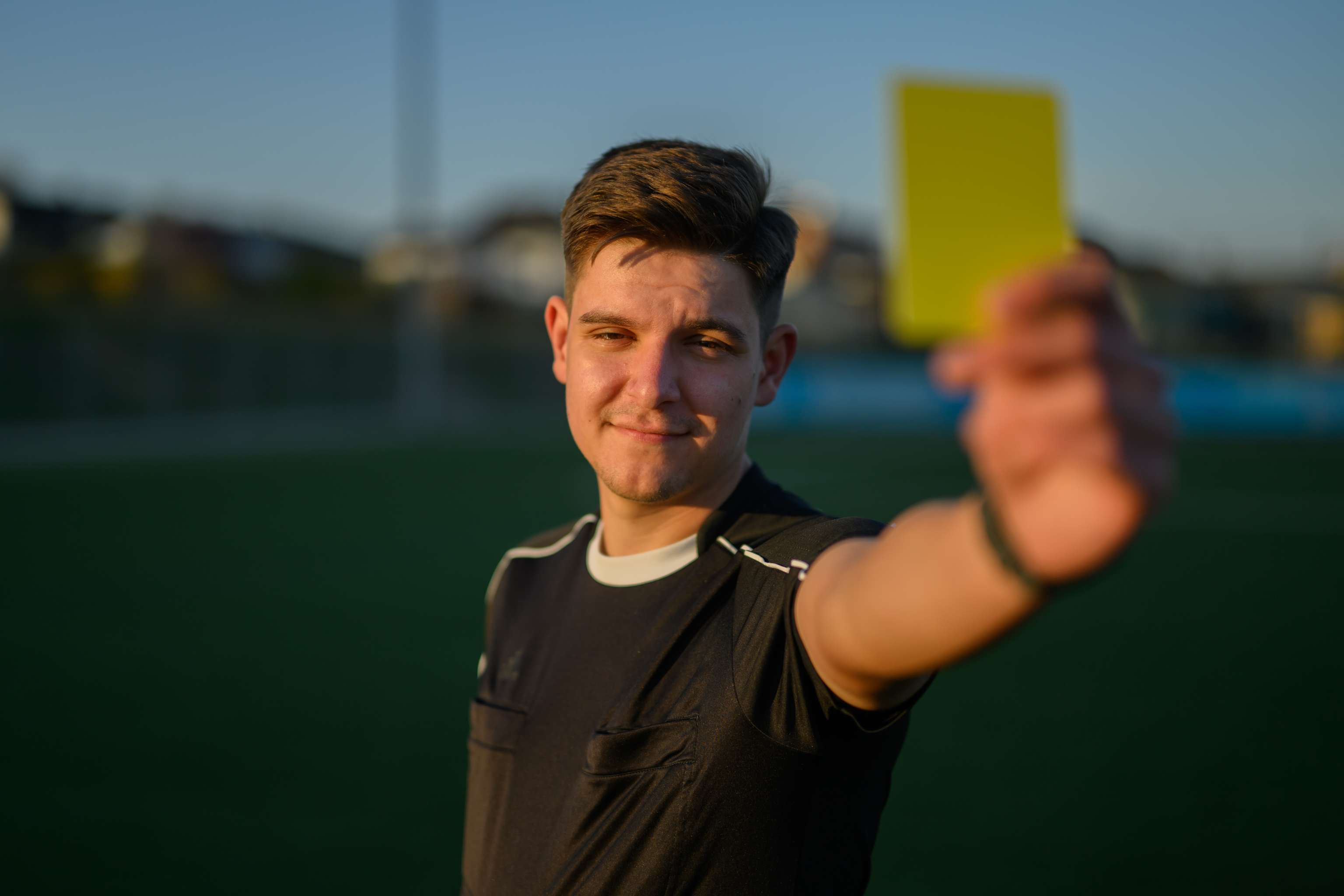 Ein Fußballer auf dem Spielfeld