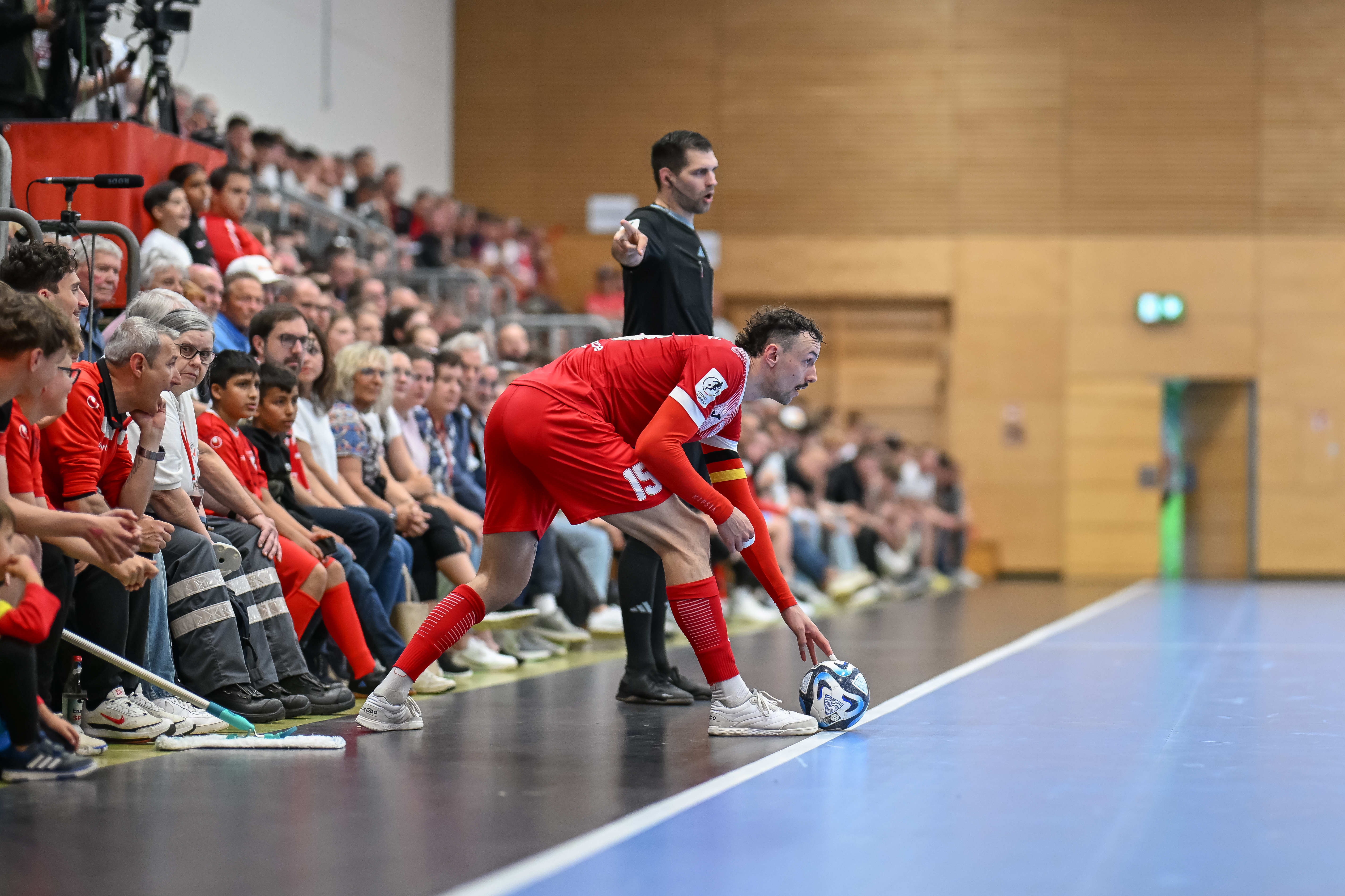 TSV Weilimdorf v HOT 05 Futsal - Futsal Bundesliga Final Match 3 STUTTGART, GERMANY - MAY 25: Christopher Wittig of HOT 05 Futsal in action during the Futsal Bundesliga final match 2 between TSV Weilimdorf and HOT 05 Futsal on May 25, 2024 in Weilimdorf, Germany. (Photo by Christian Kaspar-Bartke/Getty Images for DFB)