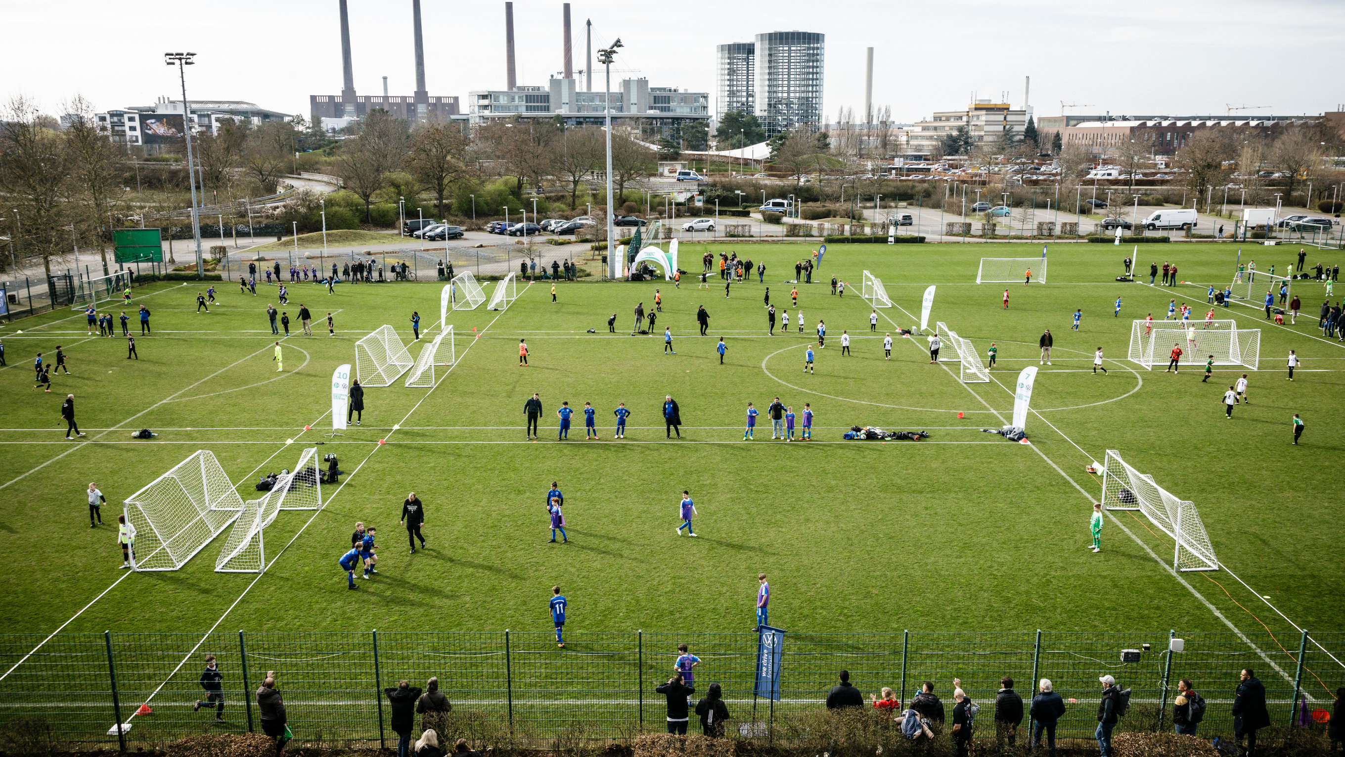DFB x Volkswagen Kids Football Tour 2024 WOLFSBURG, GERMANY - MARCH 2: Impressions from the "DFB X Volkswagen Kids Football Tour 2024" at VfL-Campus on March 2, 2024 in Wolfsburg, Germany. (Photo by Reinaldo Coddou H./Getty Images for DFB)