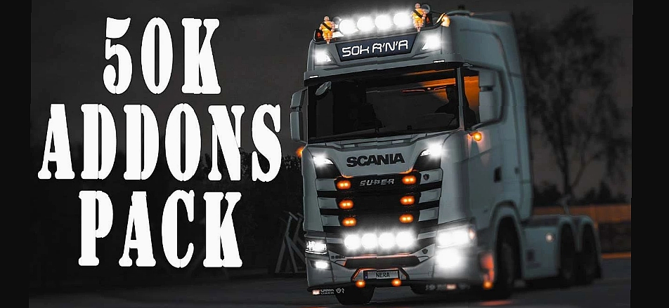 МОД 50K Addons Pack v1.54 ДЛЯ EURO TRUCK SIMULATOR 2