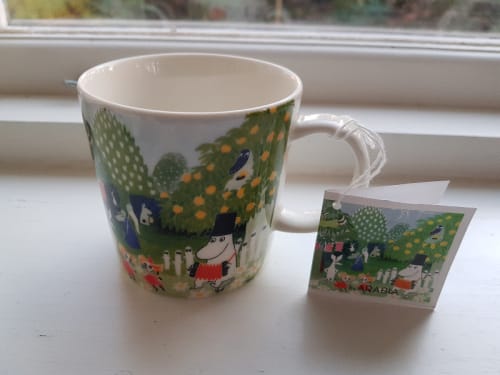 Ny Mumin mugg Mumindalen Akvarell