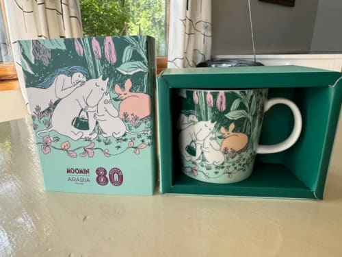 NEW Moomin Day Mug 2025 - Official Arabia/Iittala #172 - Green & White