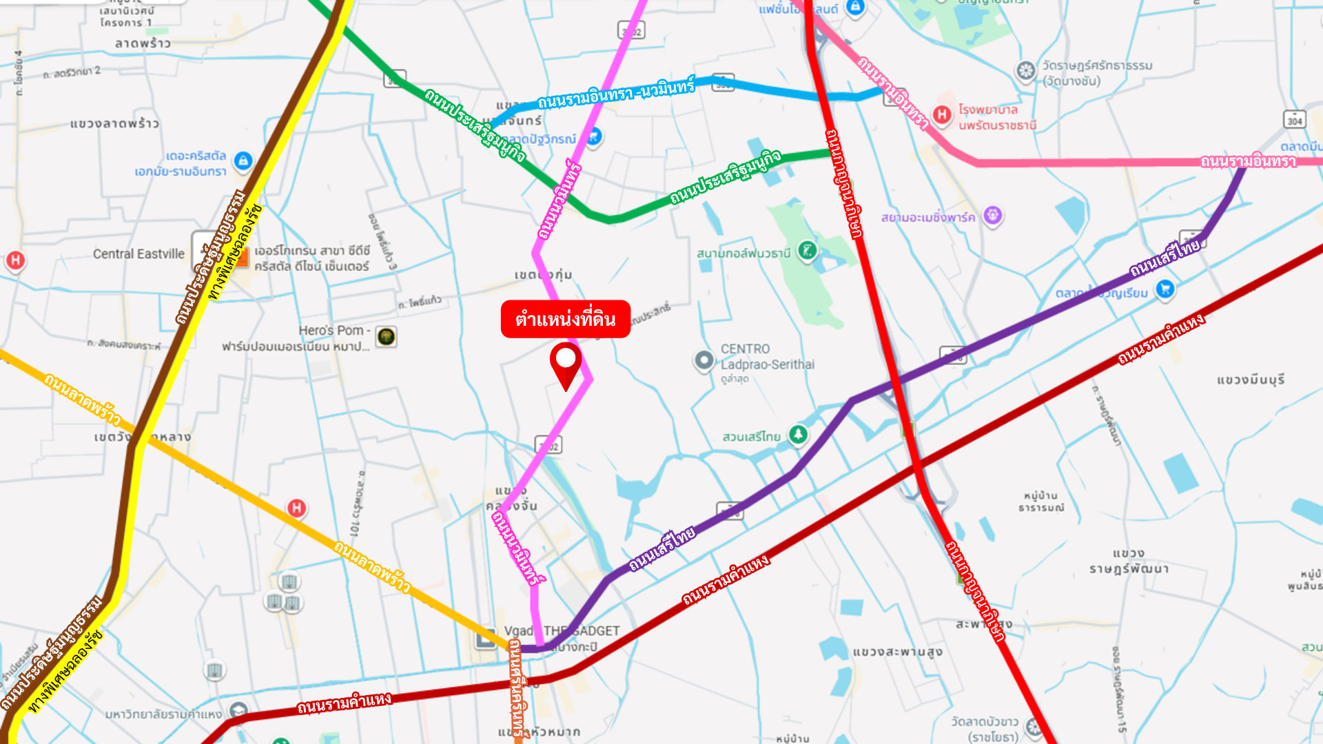 ให้เช่าที่ดินพร้อมอาคารสำนักงาน โรงงานเดิม ซอยนวมินทร์ 71/1 (3,018.5 ตร.ว.) ภาพที่ 2