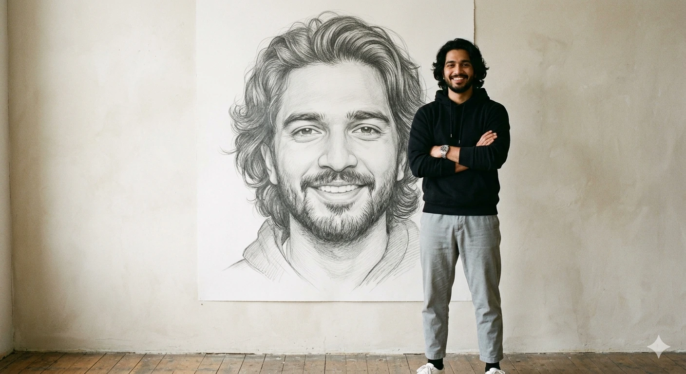 Drawn Reflections — The Sketch Behind the Smile