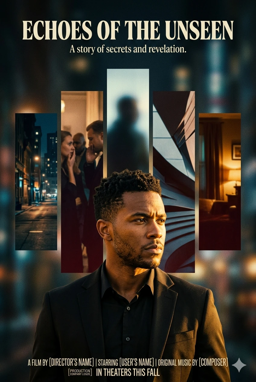 Golden Light Legacy: Cinematic Multi-Panel Hero Portrait Poster