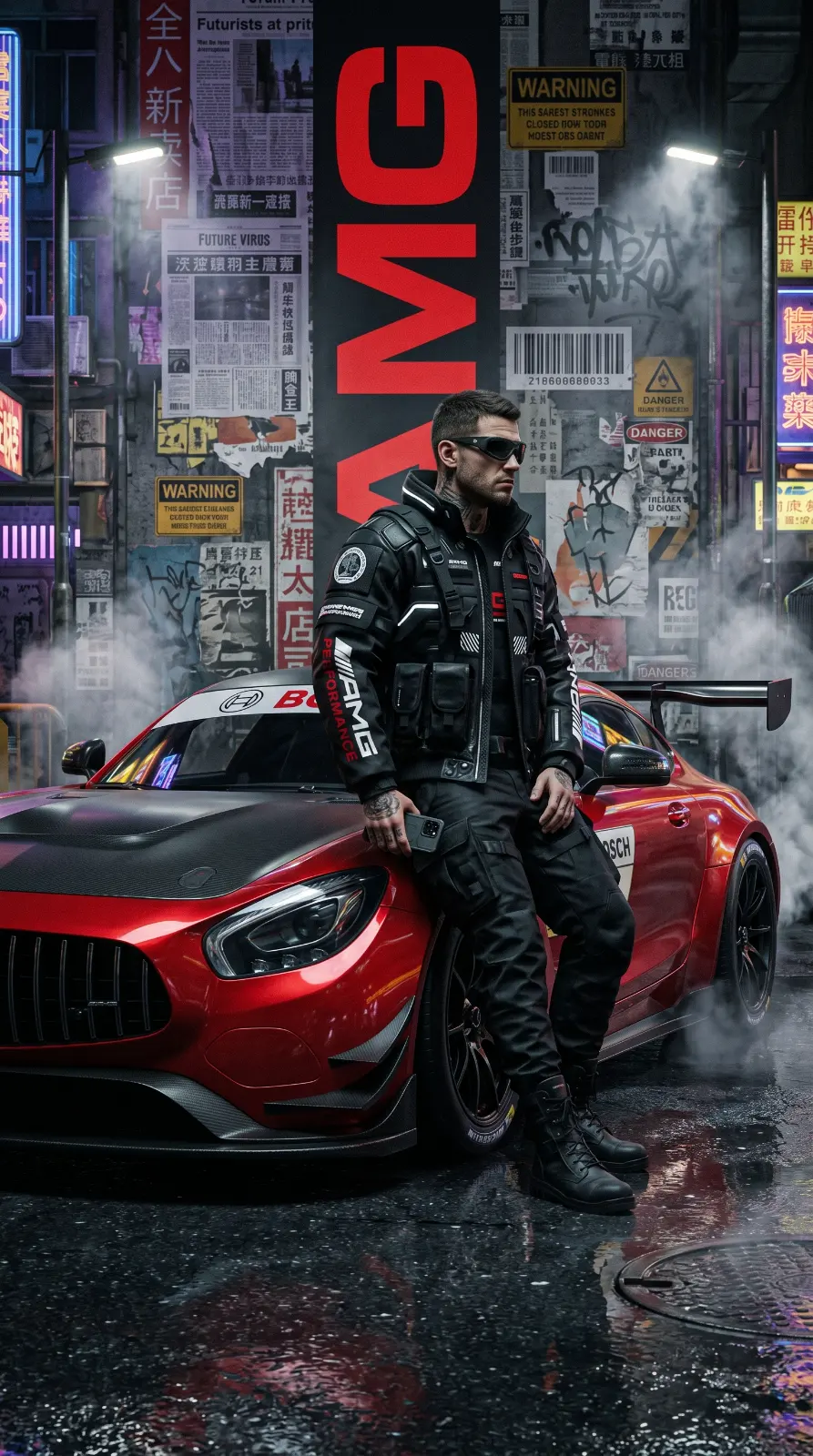 AMG NOIR: Cyberpunk Street Racing Dominance