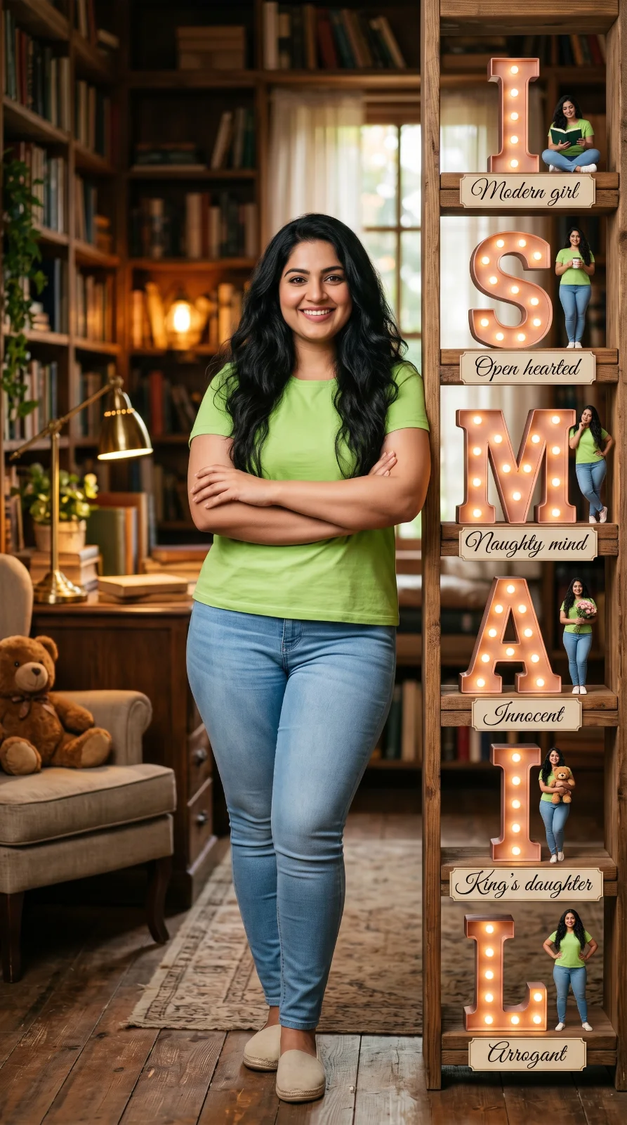 Ismail: Rose-Gold Library Muse – Cinematic Cottagecore Character