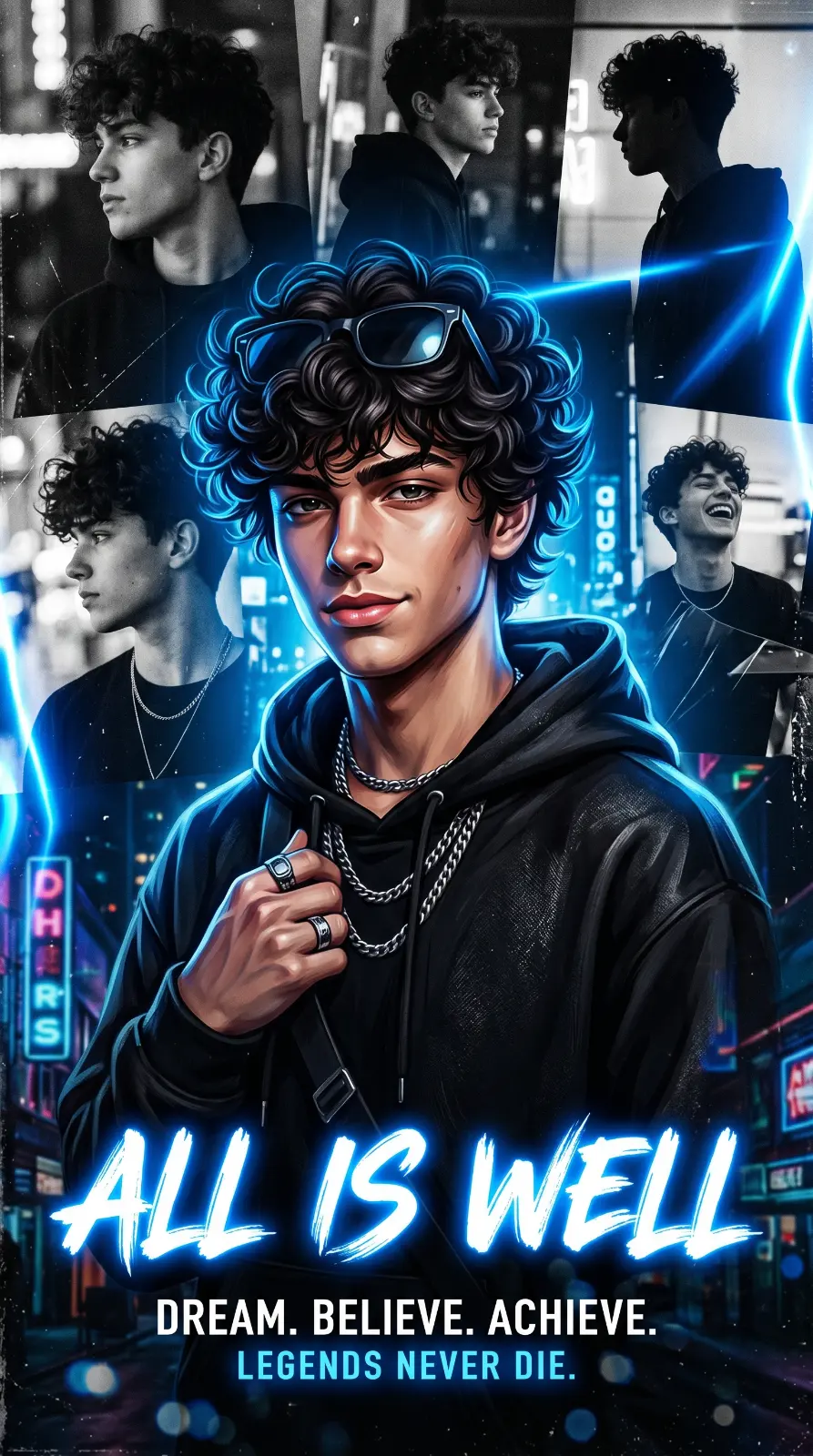 ALL IS WELL: Neon Dream Creator – Cinematic Instagram Collage