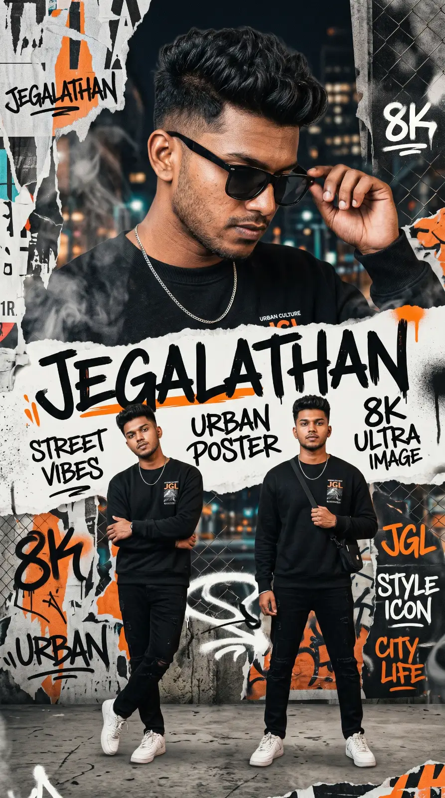 Name: Urban Shadow Identity – 8K Street Collage Poster